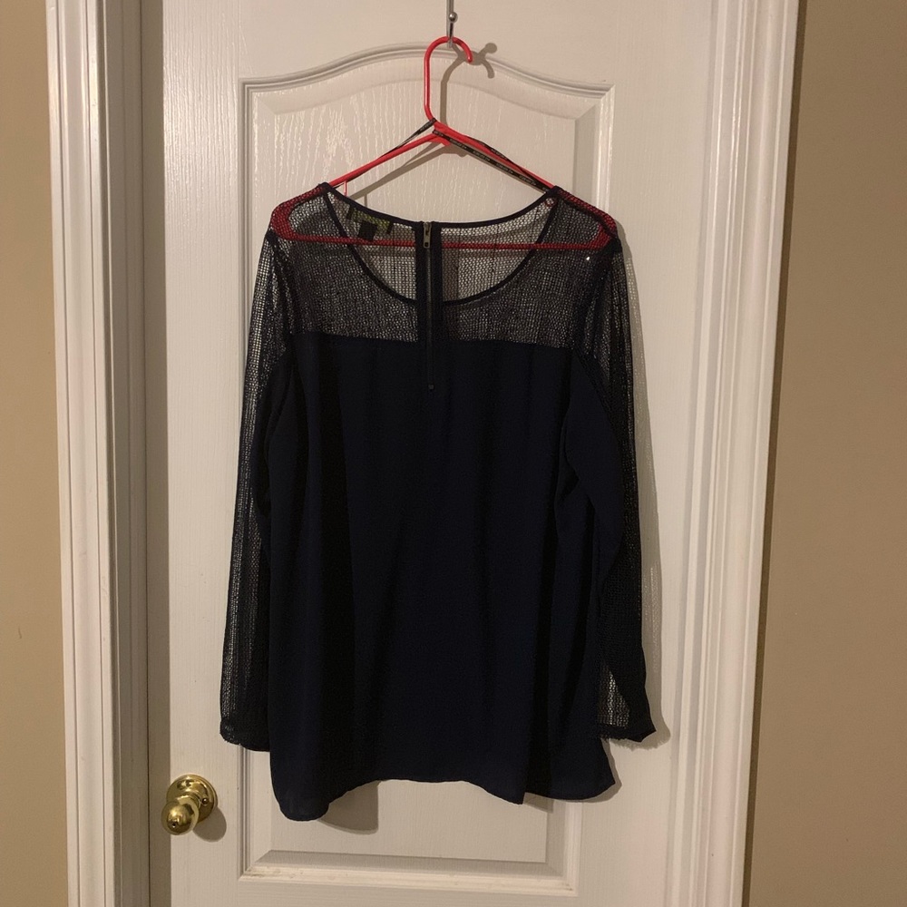 Blue sheer shirt